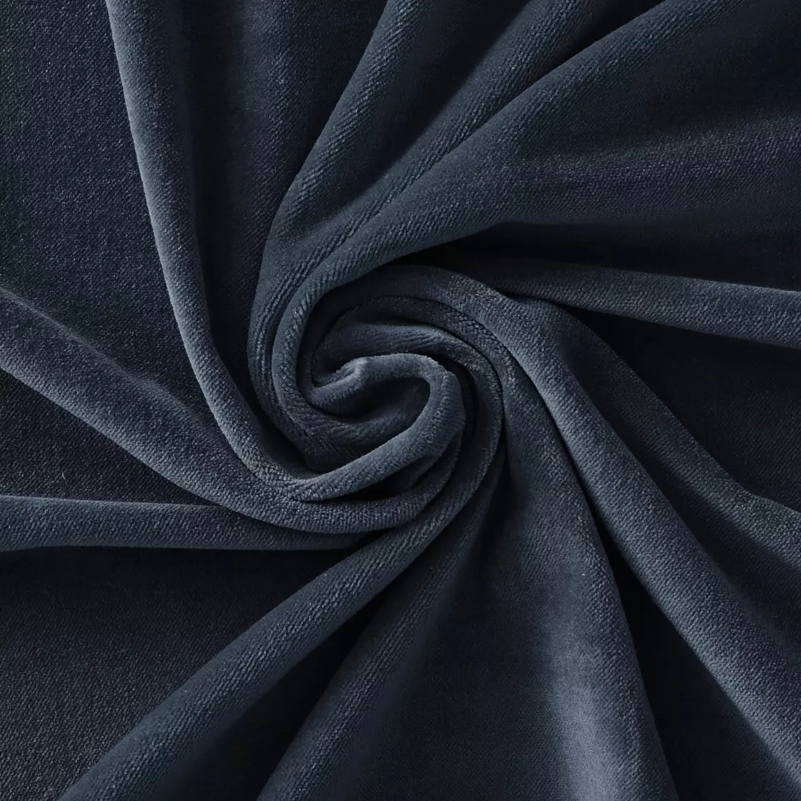 Rideau velours de coton ajustable (140 x max 270 cm) César Bleu nuit