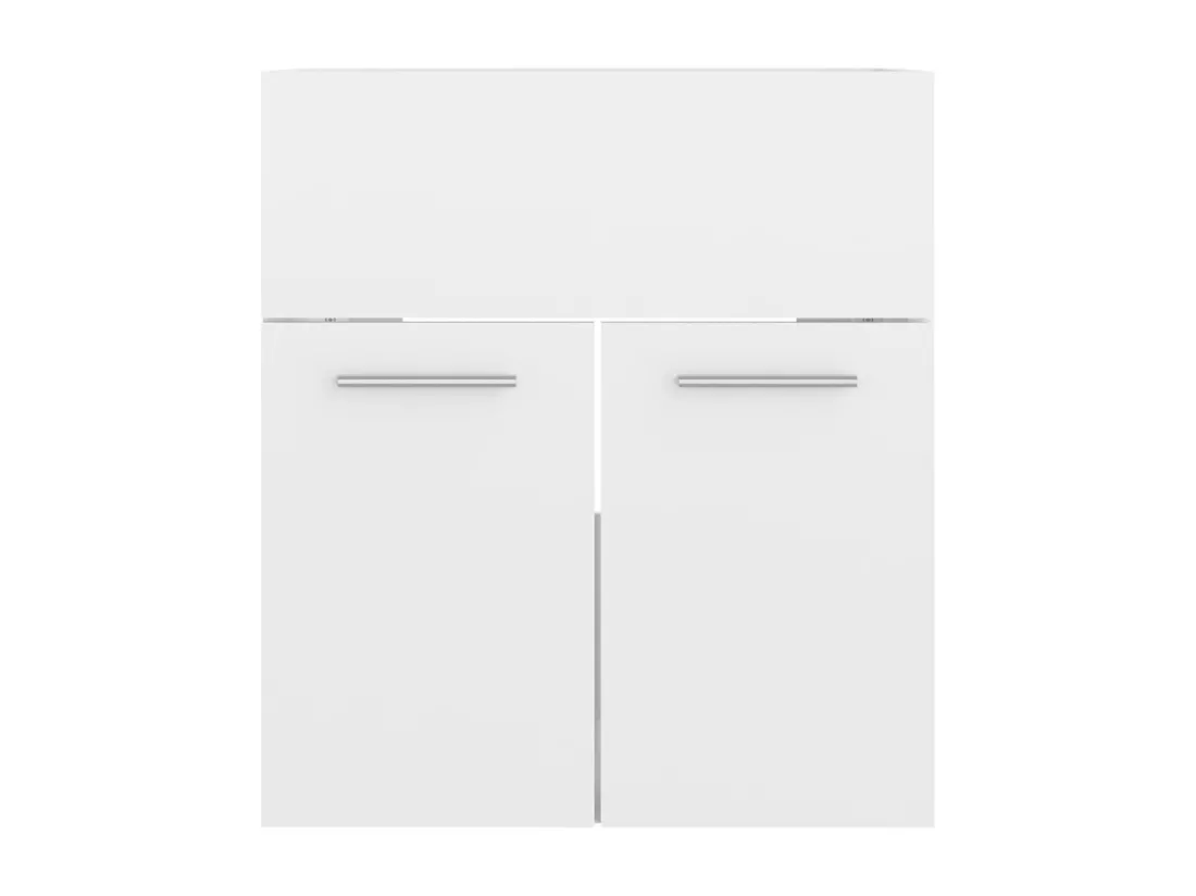 Ensemble de meubles de salle de bain Blanc brillant Aggloméré
