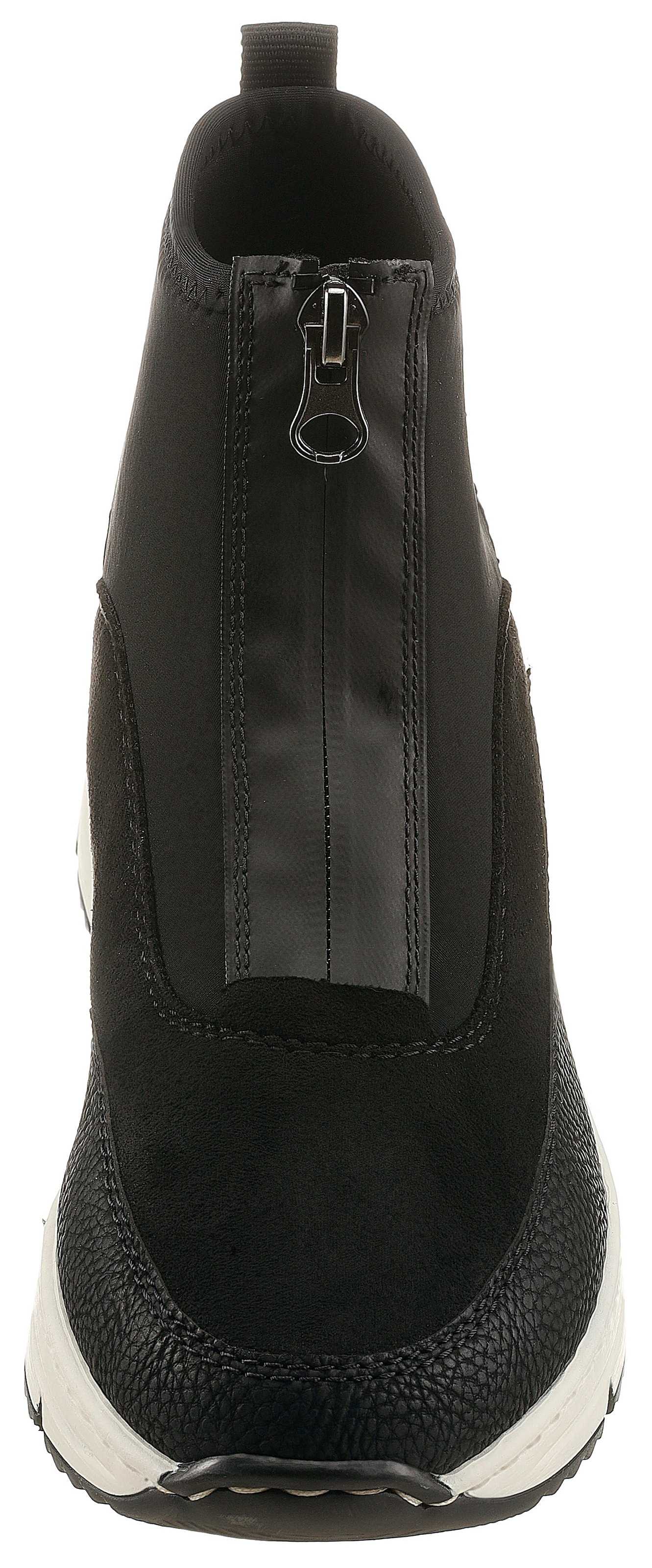 Rieker Schlupfboots  Stiefelette, High Top Sneaker mit Reissverschluss auf der Vorderseite
