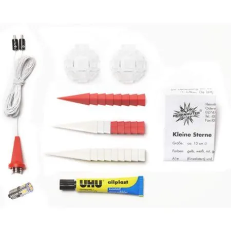 Herrnhuter Sterne Innenstern A1b weiß/rot Bausatz, ø 13cm, mit LED