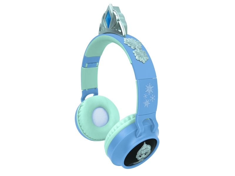 Lexibook 2-in-1 Bluetooth/Kabel-Kopfhörer Frozen Blau Zusammenklappbare Bluetooth- und Kabelkopfhörer im 3D-Design