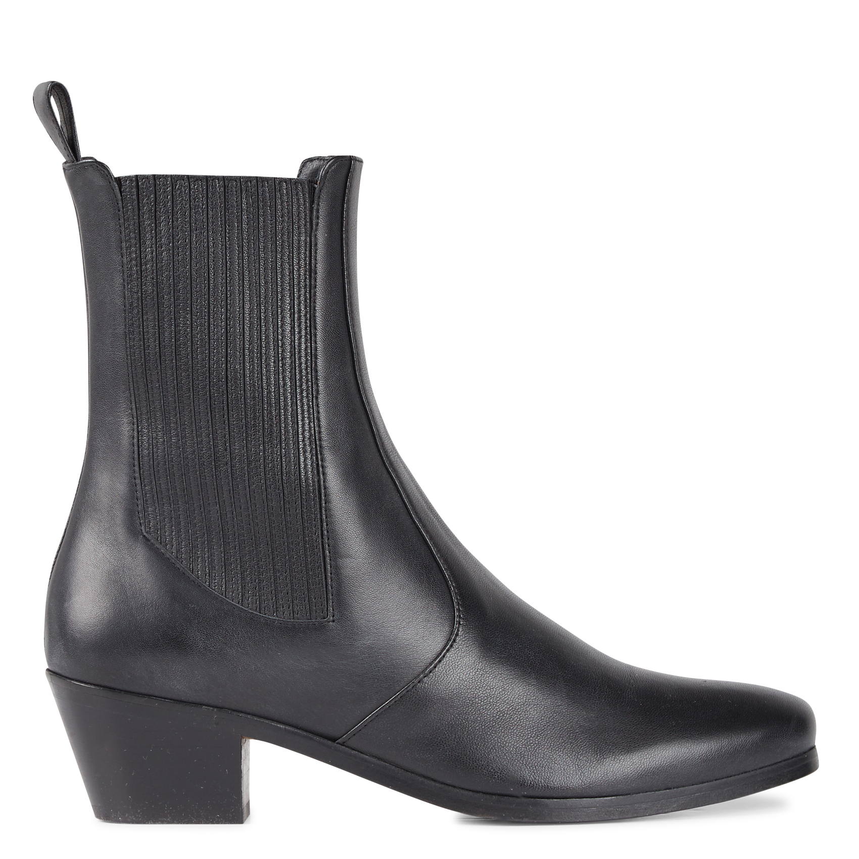 GAZETTE - Bottines à talons en cuir | Noir