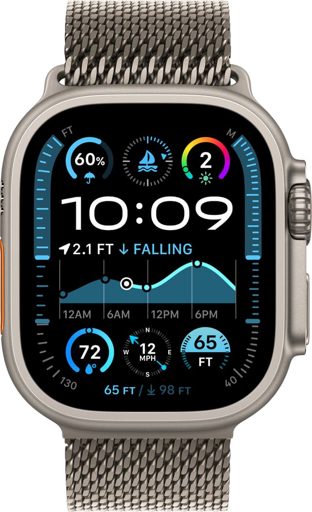 Apple Watch Ultra 2 49mm GPS+CEL (Natural Titanium/Natural Titanium Milanese Loop) L