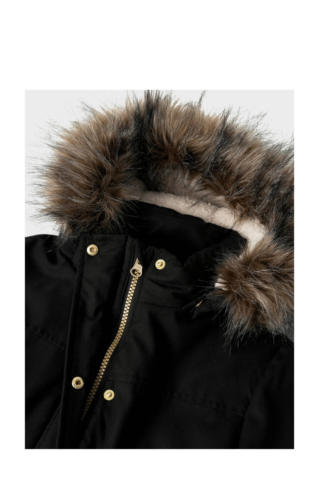 NAME IT gewatteerde winterjas NKFMASTER zwart