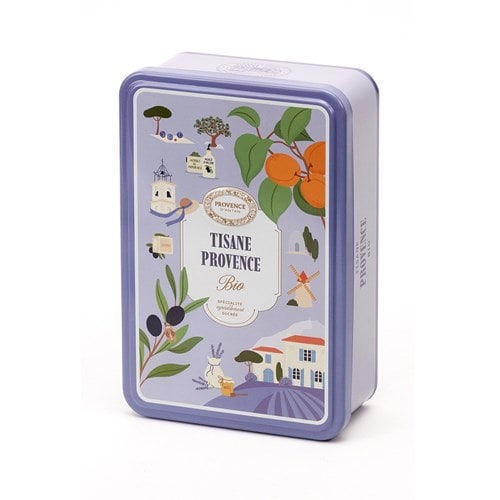 Boite metal tisane provence bio