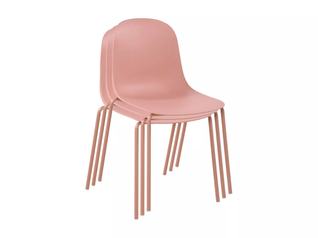 Chaise de conférence - Plastique - Rose - Hardin