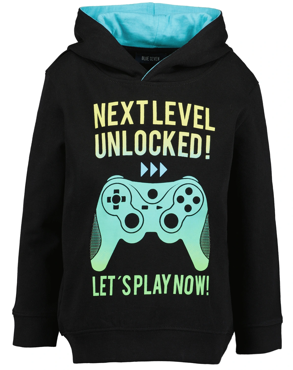 Kapuzensweatshirt NEXT LEVEL UNLOCKED! in schwarz
