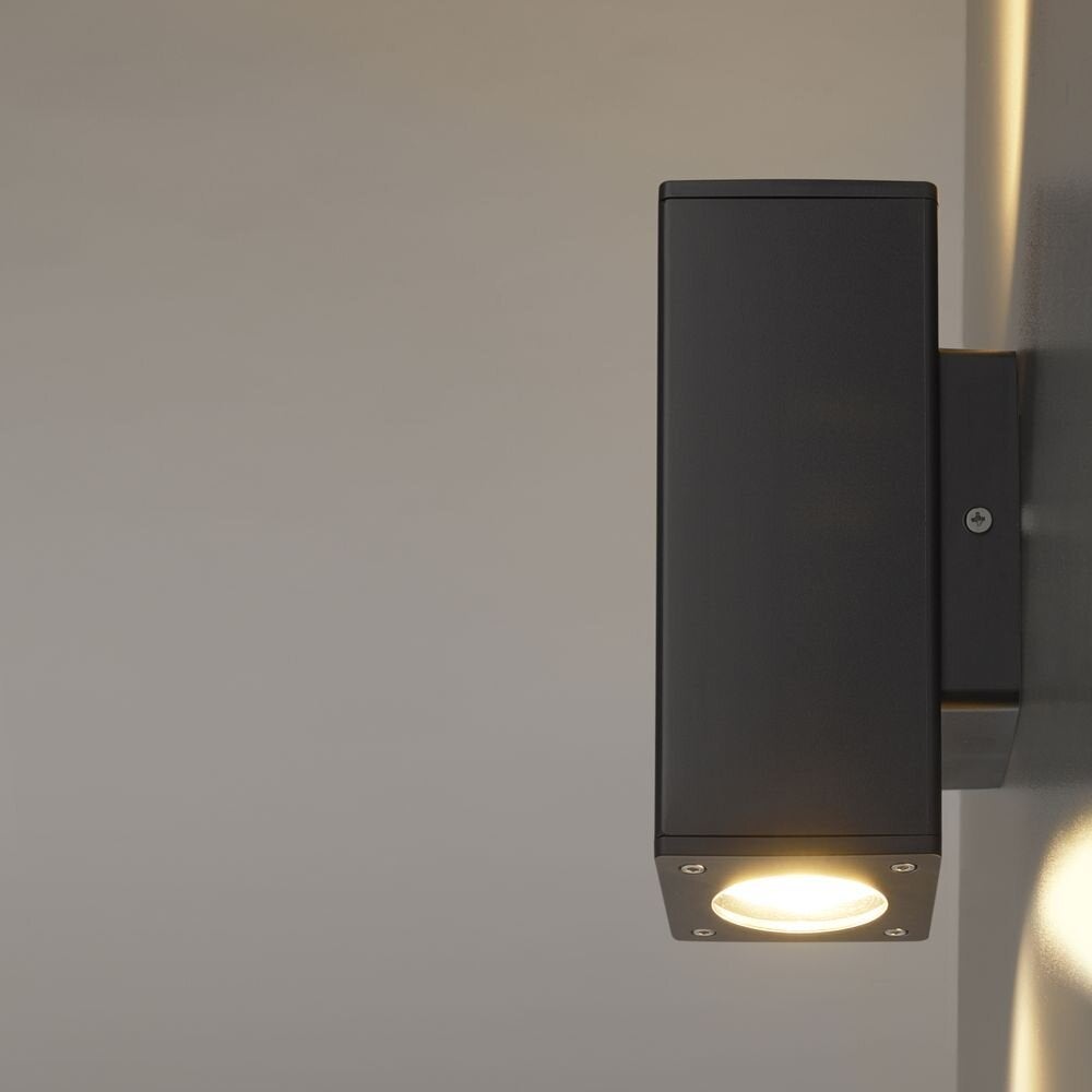 Wandlamp Galera in antraciet GU10 IP54 2-lichts