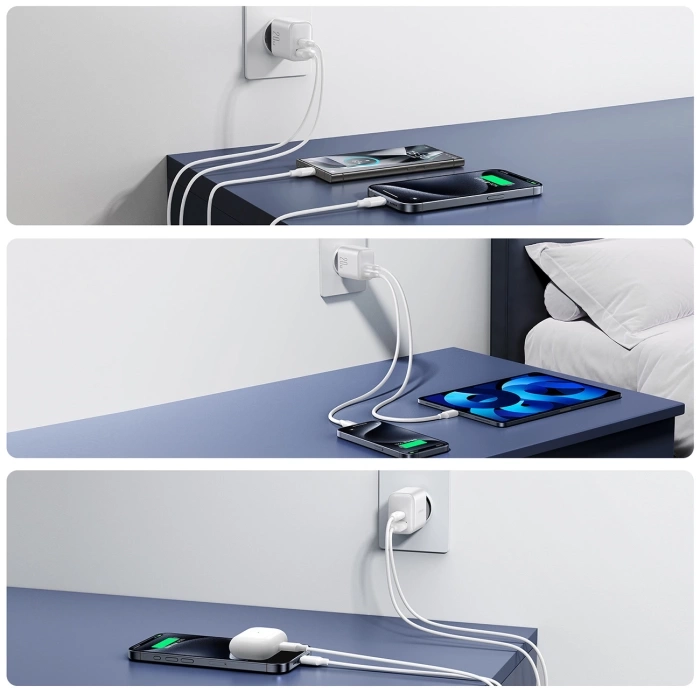 (20W) USB C / USB A Ladegerät Netzteil Power Delivery / Quick Charge (JR-TCF21) - Weiss