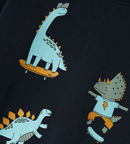 Name It Sweats?t - NmmVimo - Dark Sapphire m. Dinosaurer