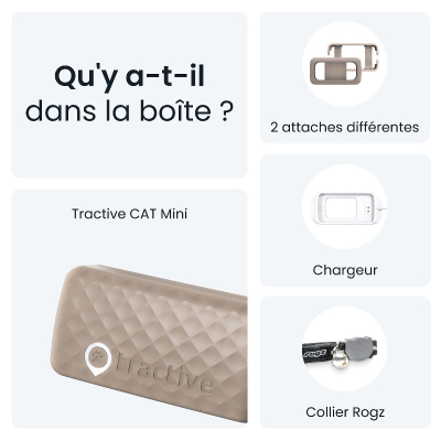 Tractive GPS Tracker Cat5 Mini für Katzen hellbraun