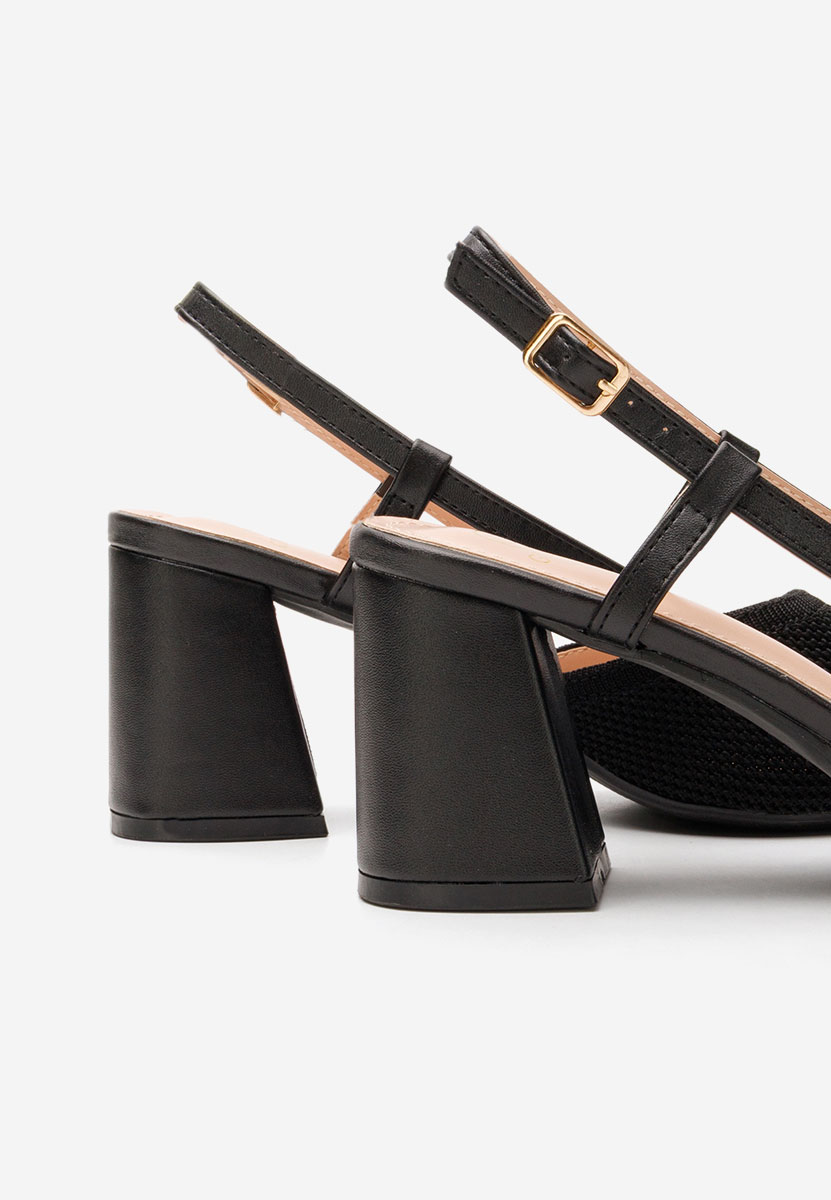 Chaussures à talon épais noirs Estephana