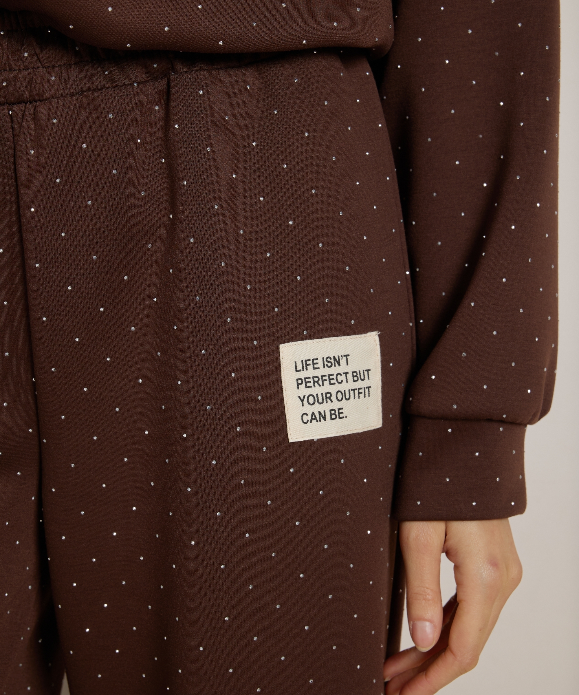 wide fit broek label glitters