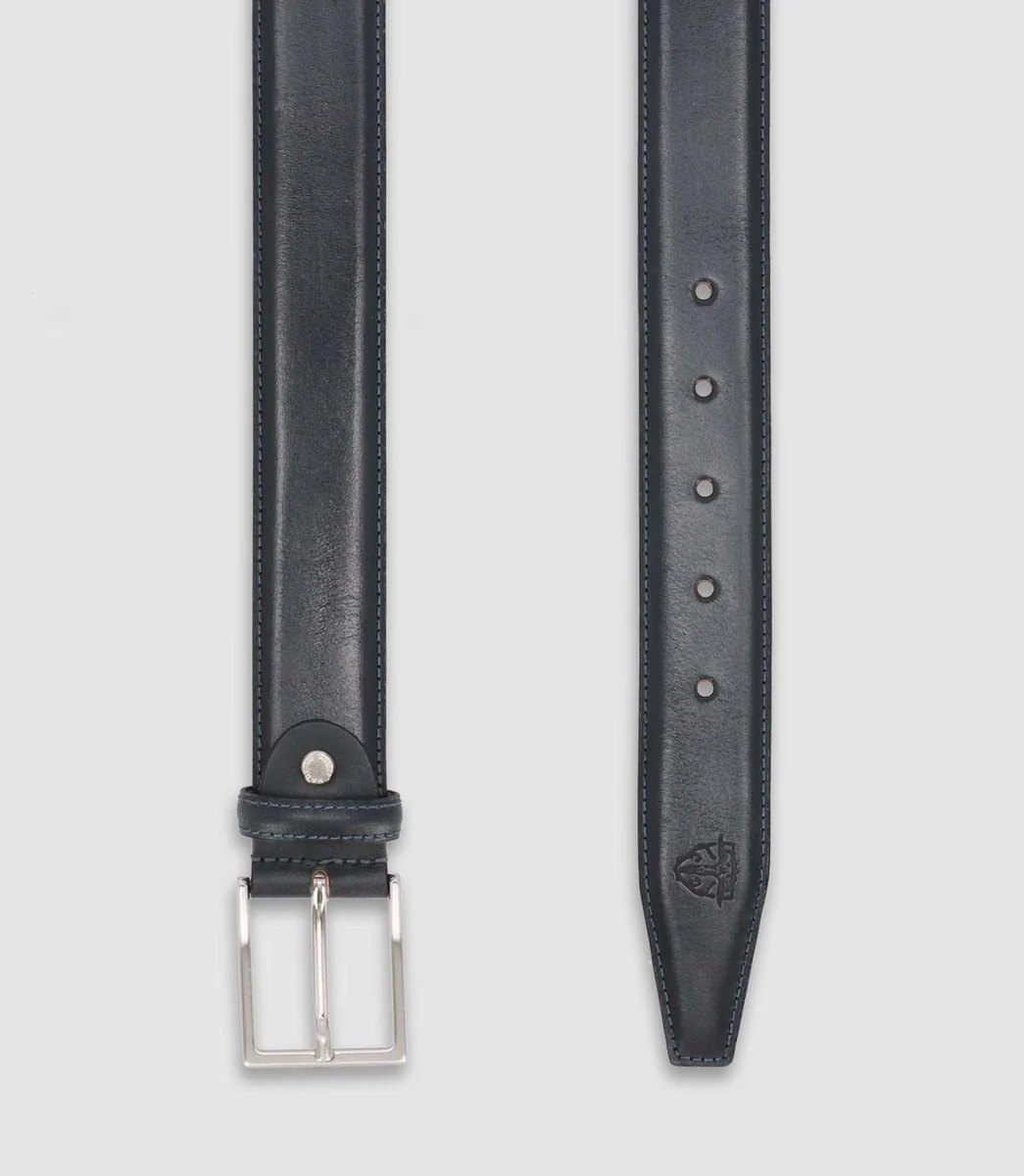 Ceinture en cuir patiné marron