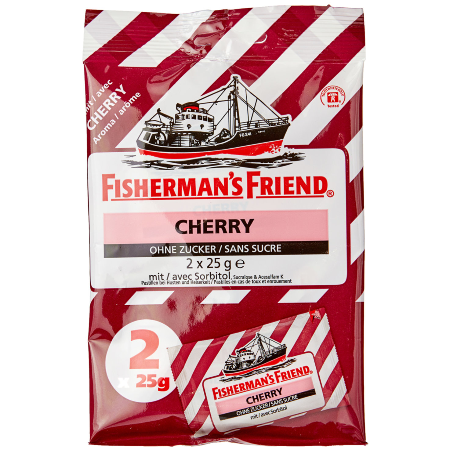 Fisherman's Friend Bonbons Kirsche ohne Zuckerzusatz