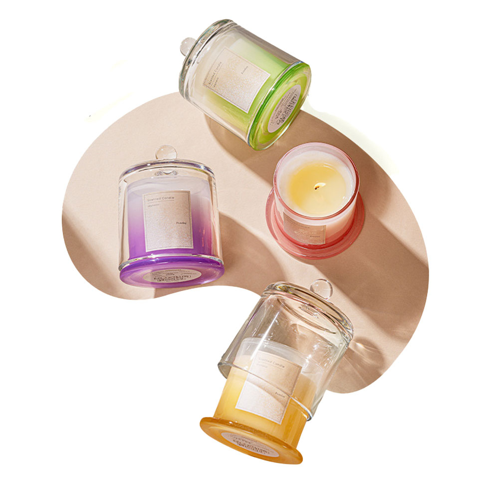 Duft Kerze im Glas Aromatherapie Home Deko Wachs Kerze mit Glashaube - Magnolie
