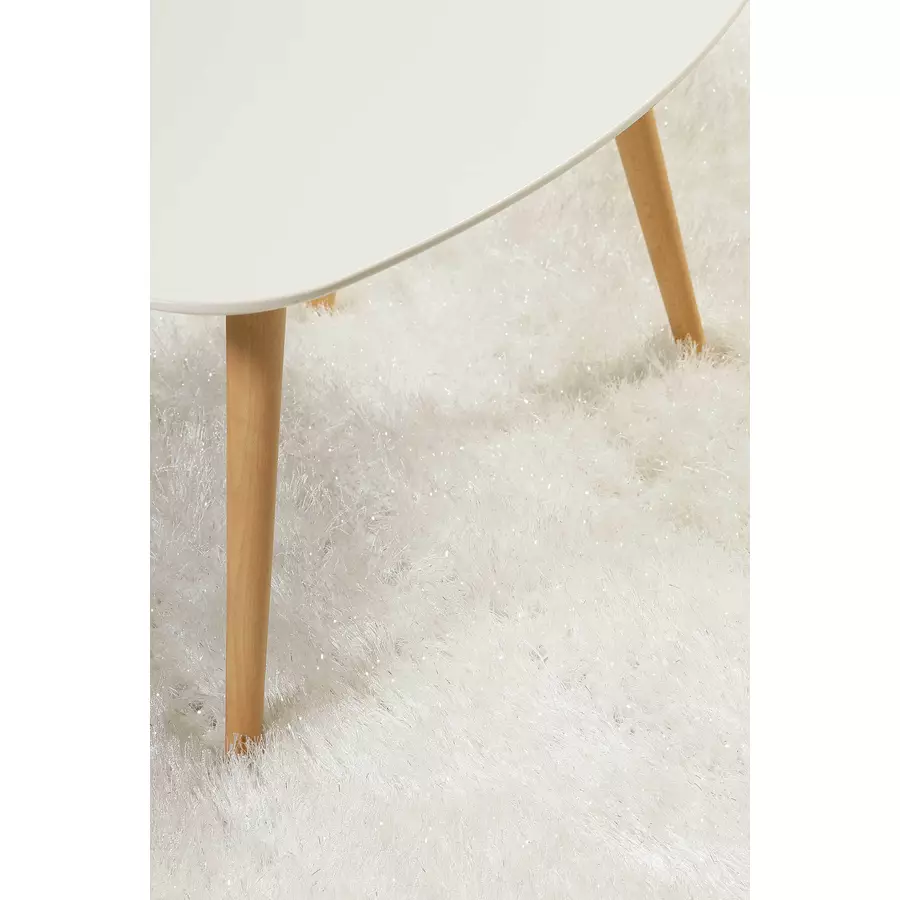 Wecon home Hochflorteppich Shiny Touch creme weiß