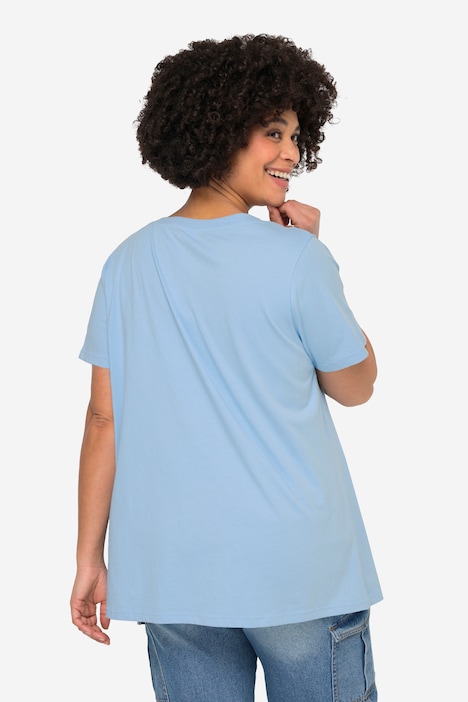 T-Shirt, oversized, Smiley, Rundhals, Halbarm