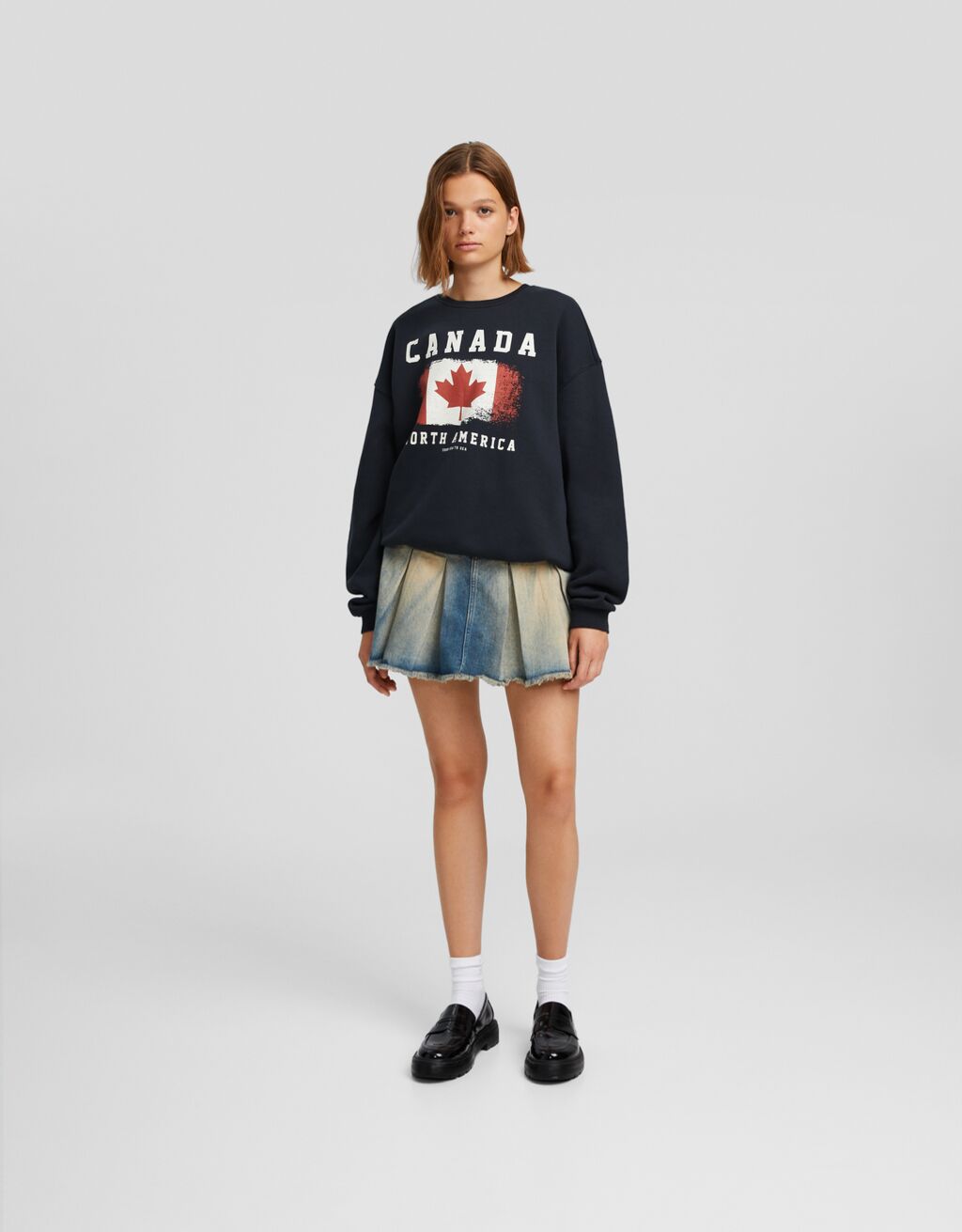 Moletom estampado oversized