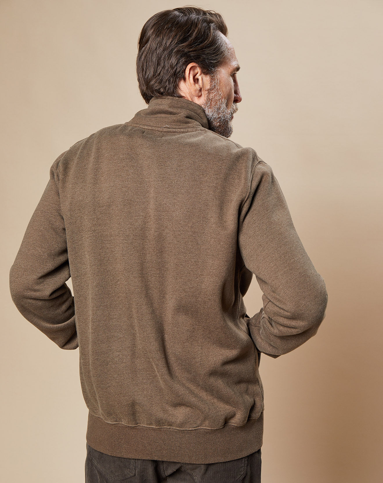 Hartford Sweat zippé Track vison