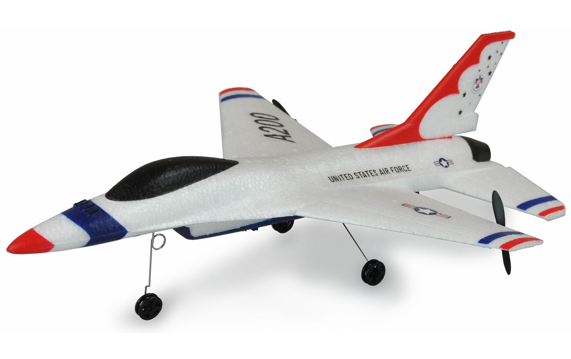 Flugzeug F16B, 2-Kanal mit Gyro RTF2 Motoriges Einsteiger Flugzeug im Design eines F16 Jet's