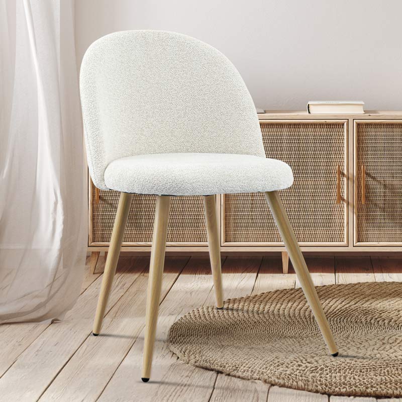 Chaise 'Romane' blanc moucheté