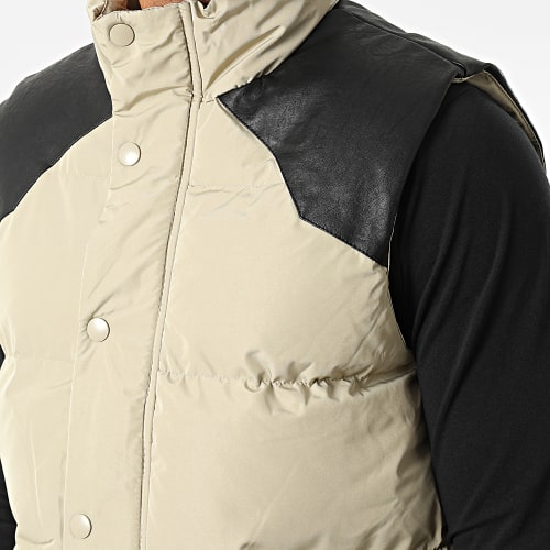 Doudoune Sans Manches Beige