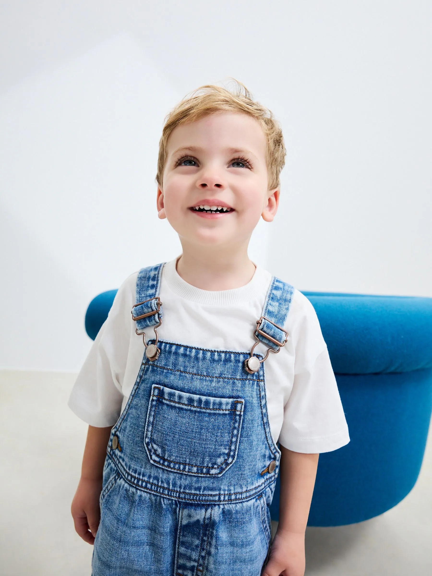Normaal blauw - Denim tuinbroek (3mnd -7jr)