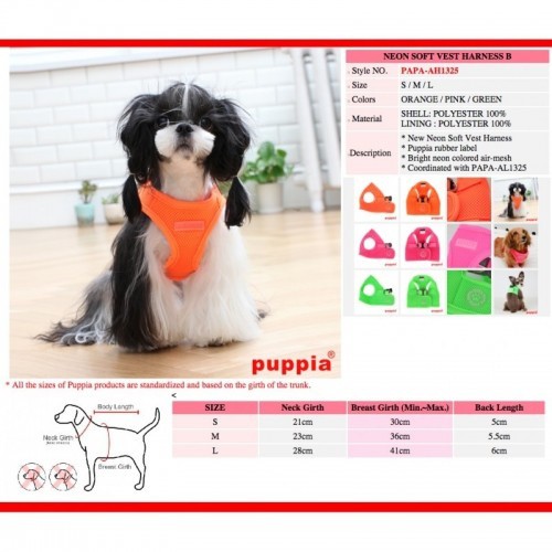 Colete peitoral neon para cães, laranja