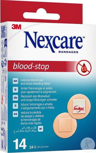 Nexcare 3M Blood-Stop 22,5mm 14 Pièces (N1714ns)