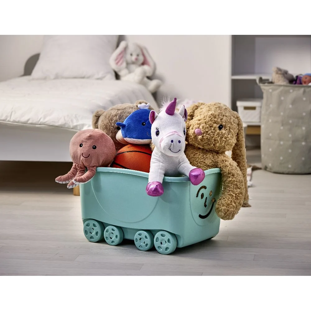Coffre de rangement enfant vert ou violet 58x39xH32cm