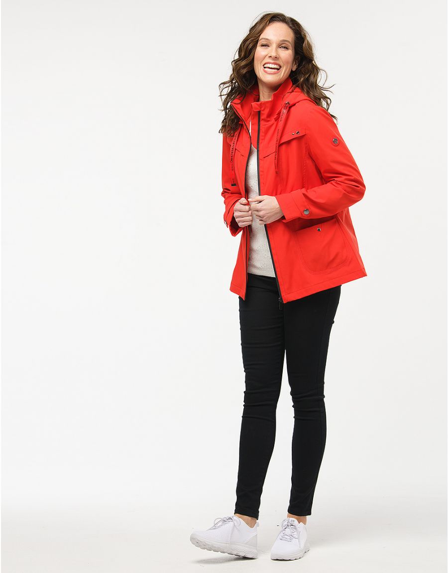 Parka courte rouge
