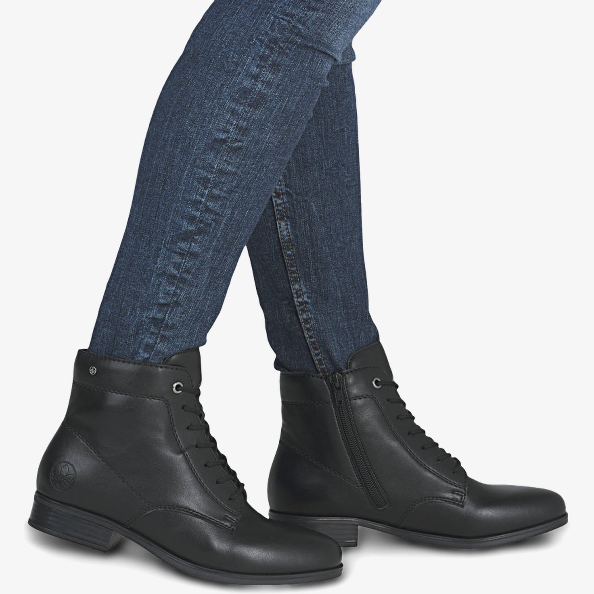 rieker Damen Schnürstiefeletten schwarz