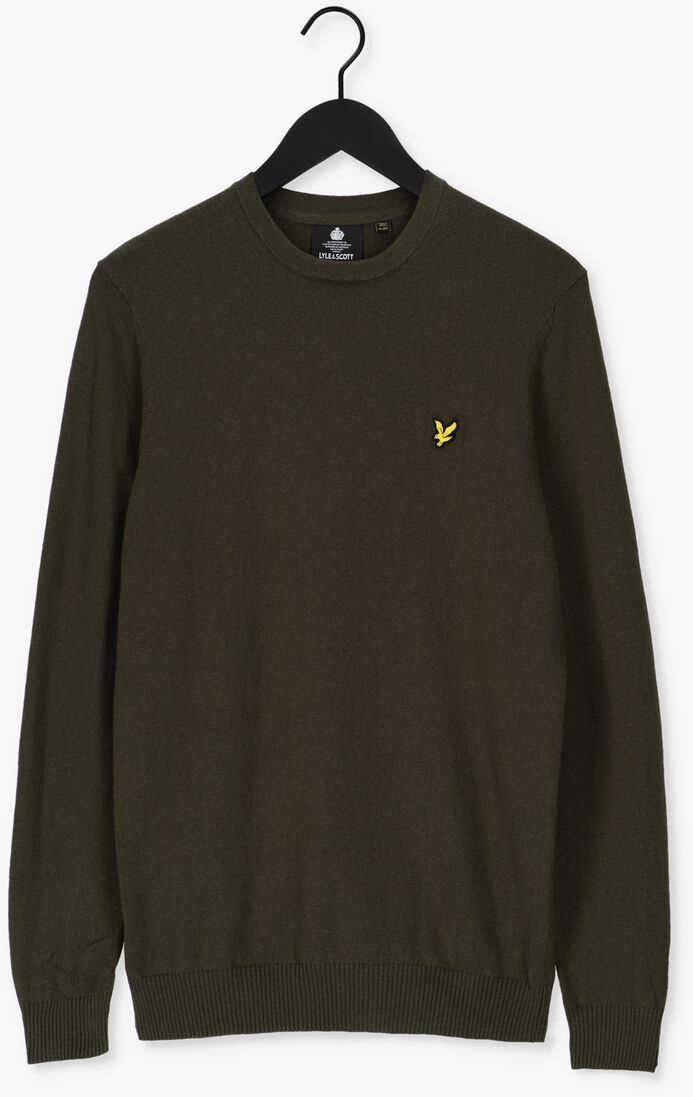 LYLE & SCOTT groene lyle & scott trui crew neck cotton merino jumper