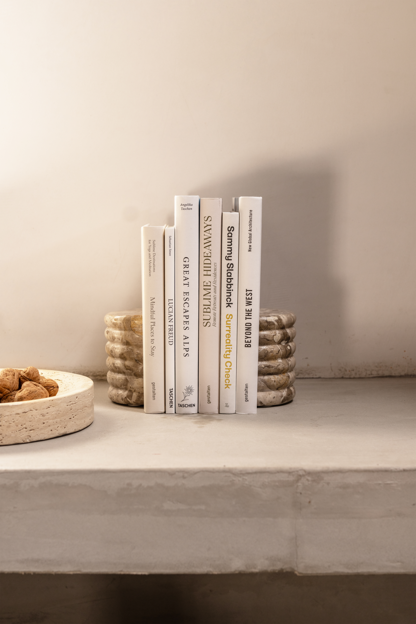 Schaal Travis beige travertin