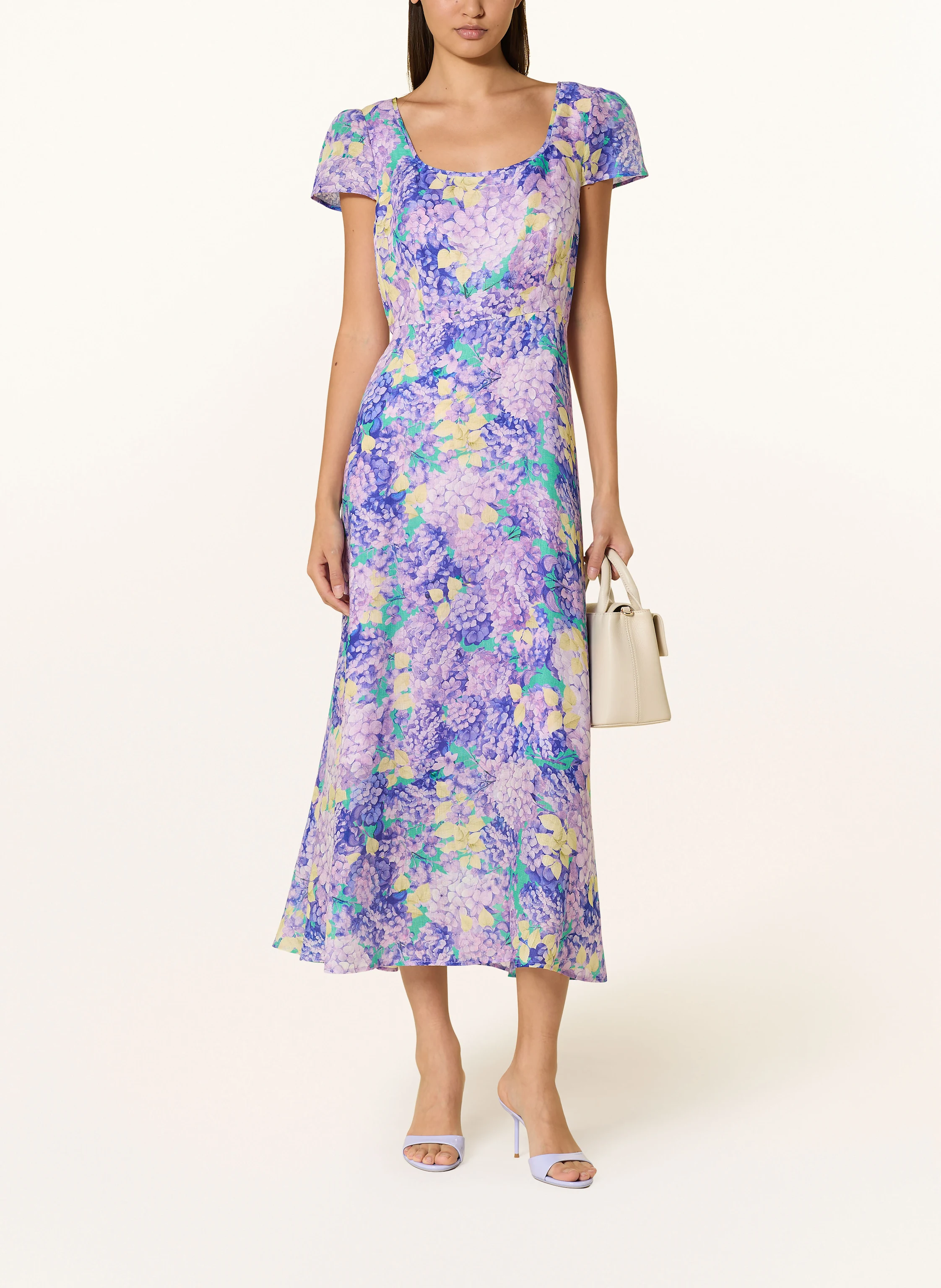 MARC CAIN Cocktailkleid mit Seide und Leinen