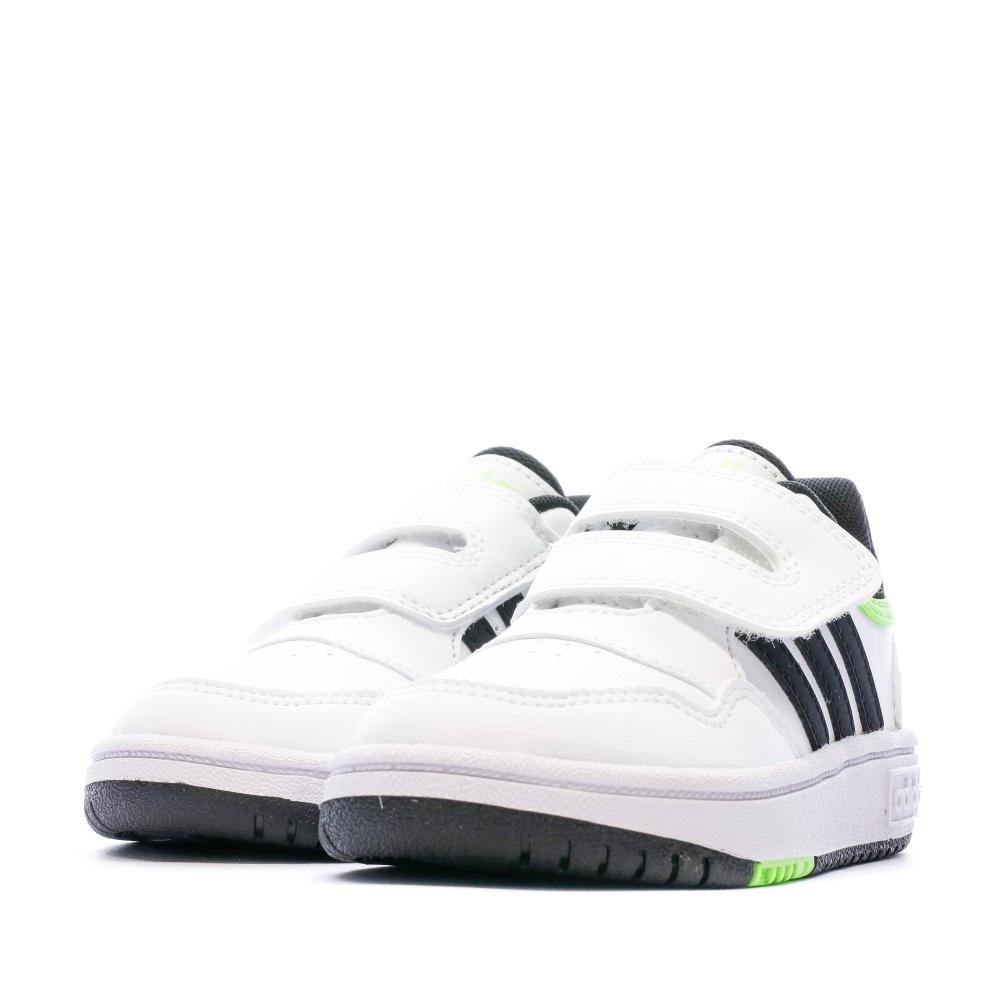 Adidas Baskets Verte/Blanche Garçon Adidas Hoops 3.0