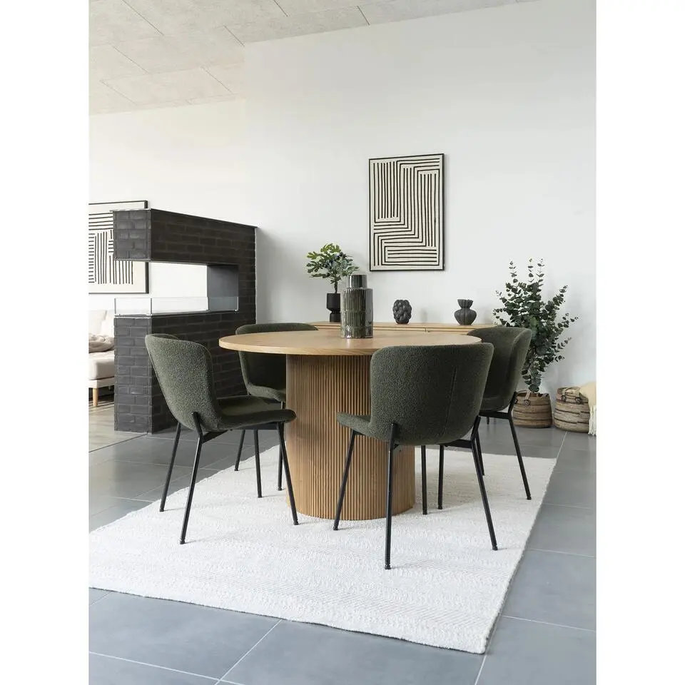 QUVIO Vaas - Keramiek - Zwart - Modern Design