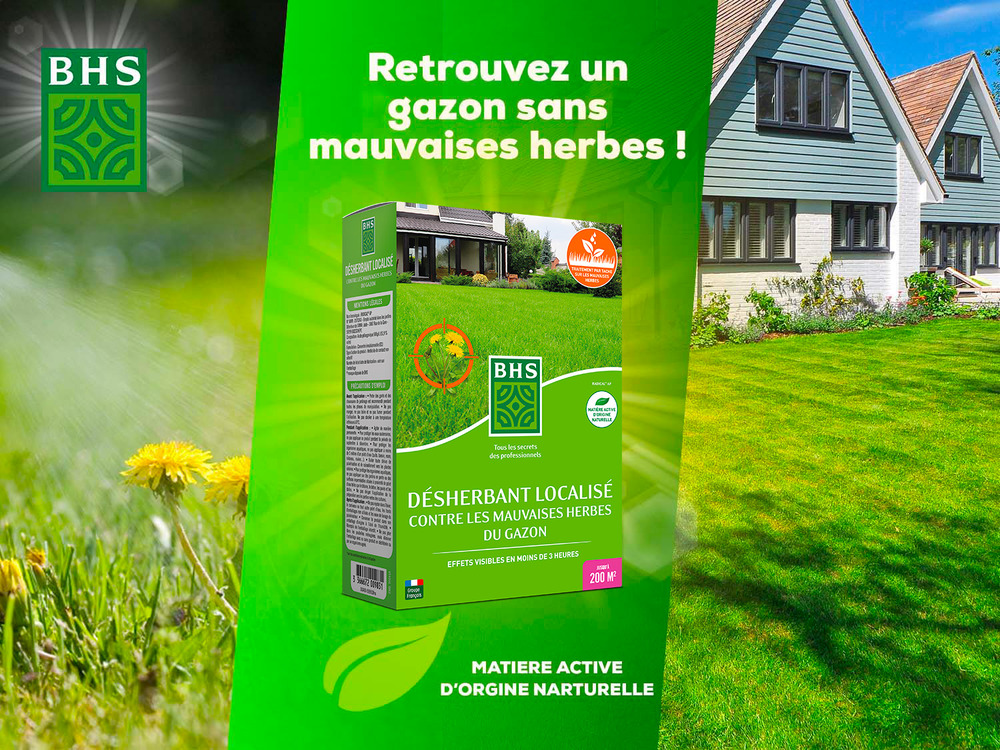 Dg400 | désherbant total gazon localisé contre les mauvaises herbes |