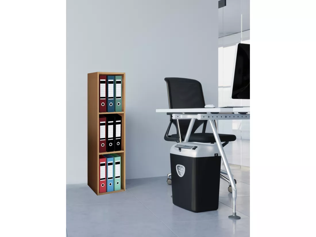 VCM bois Bureau Stand étagère livres classeurs étagère à dossiers étagère à livres Offas 3f (hêtre)