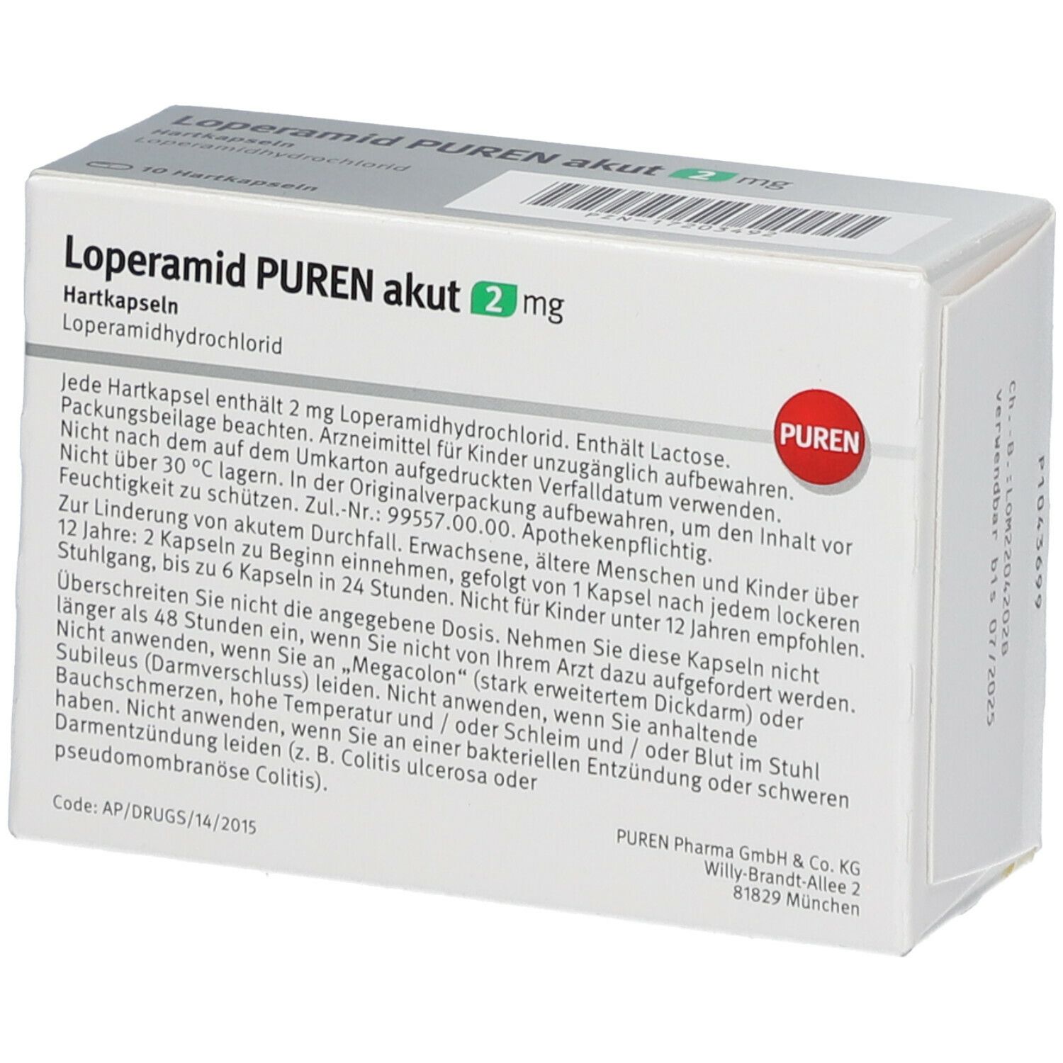 Loperamid PUREN akut 2 mg