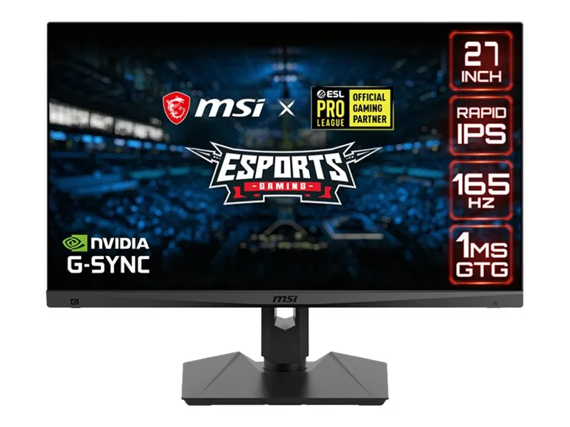 [OUTLET] - MSI Optix MAG274QRFDE-QD 69 cm (27 Zoll), LED, Rapid IPS-Panel, WQHD, 165Hz, 1ms, NVIDIA G-Sync Compatible, DisplayPort, 2x HDMI