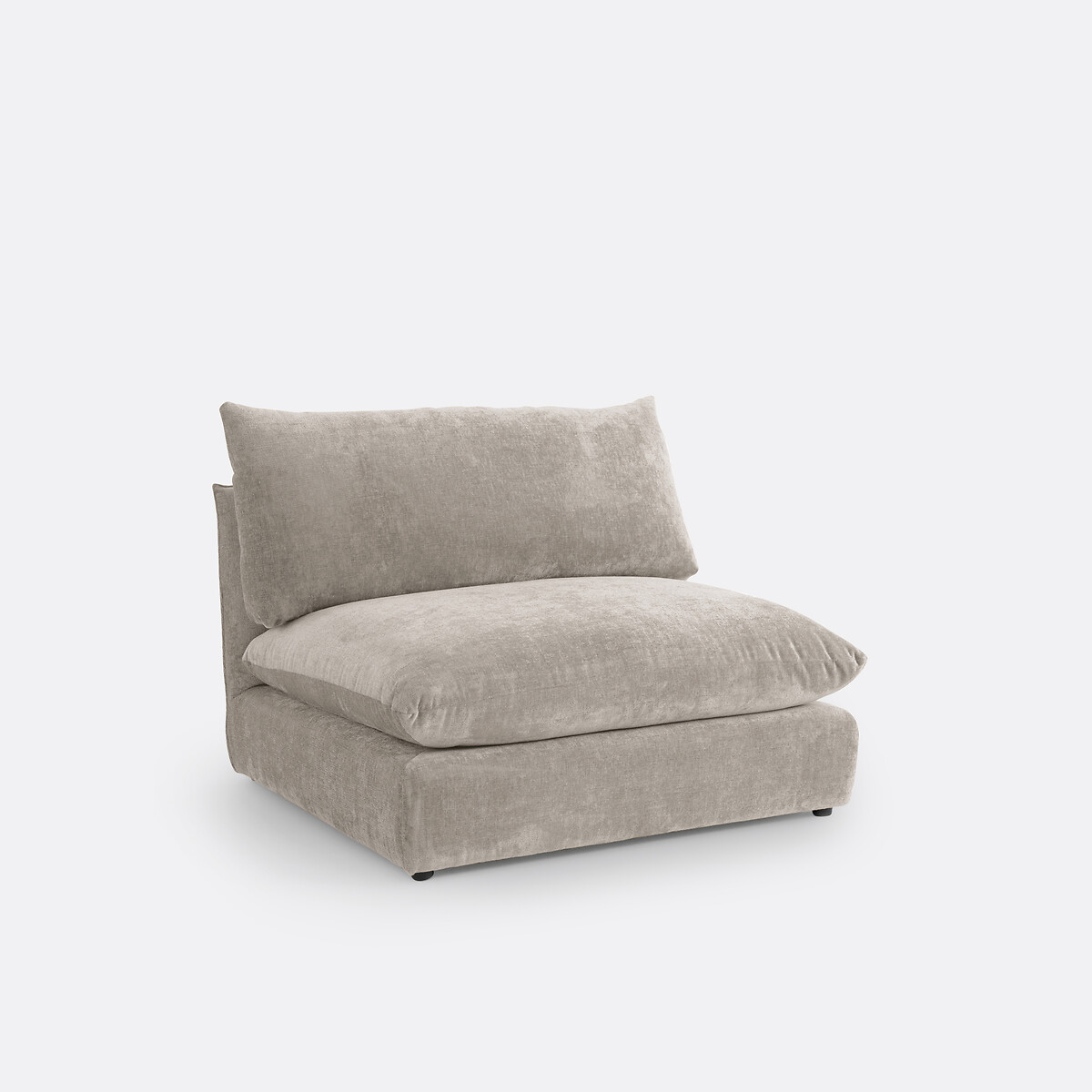 LA REDOUTE INTERIORS<br>Banco modular de getextureerd fluweel, Malo