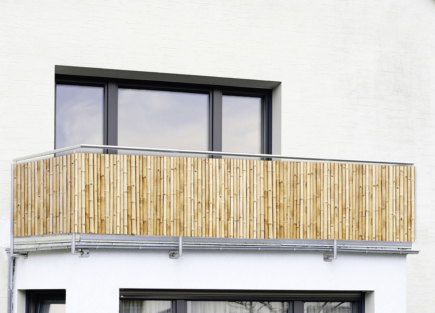 Balkon-Sichtschutz in Bambus-Optik