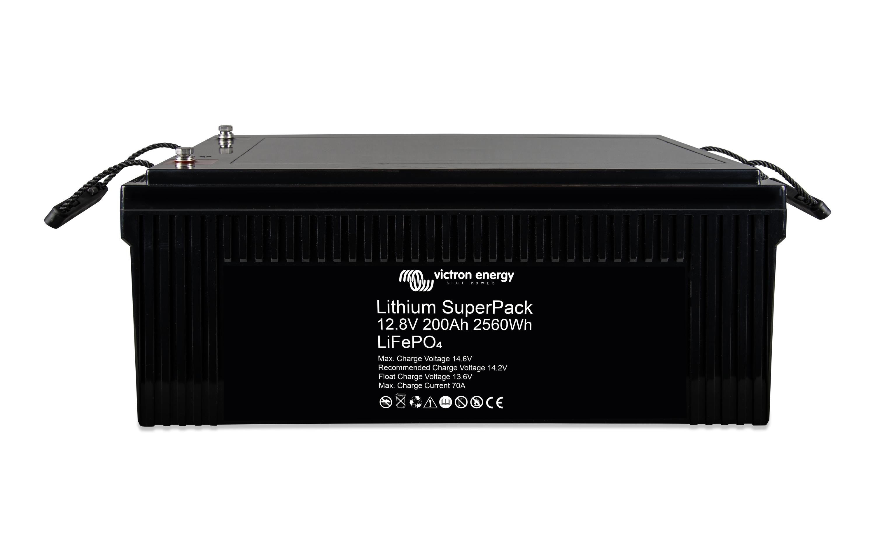 Batterie Lithium SuperPack 12.8 V / 200 Ah<br>Lithium-Eisenphosphat- Batterie mit integriertem BMS und Sicherheitsschalter