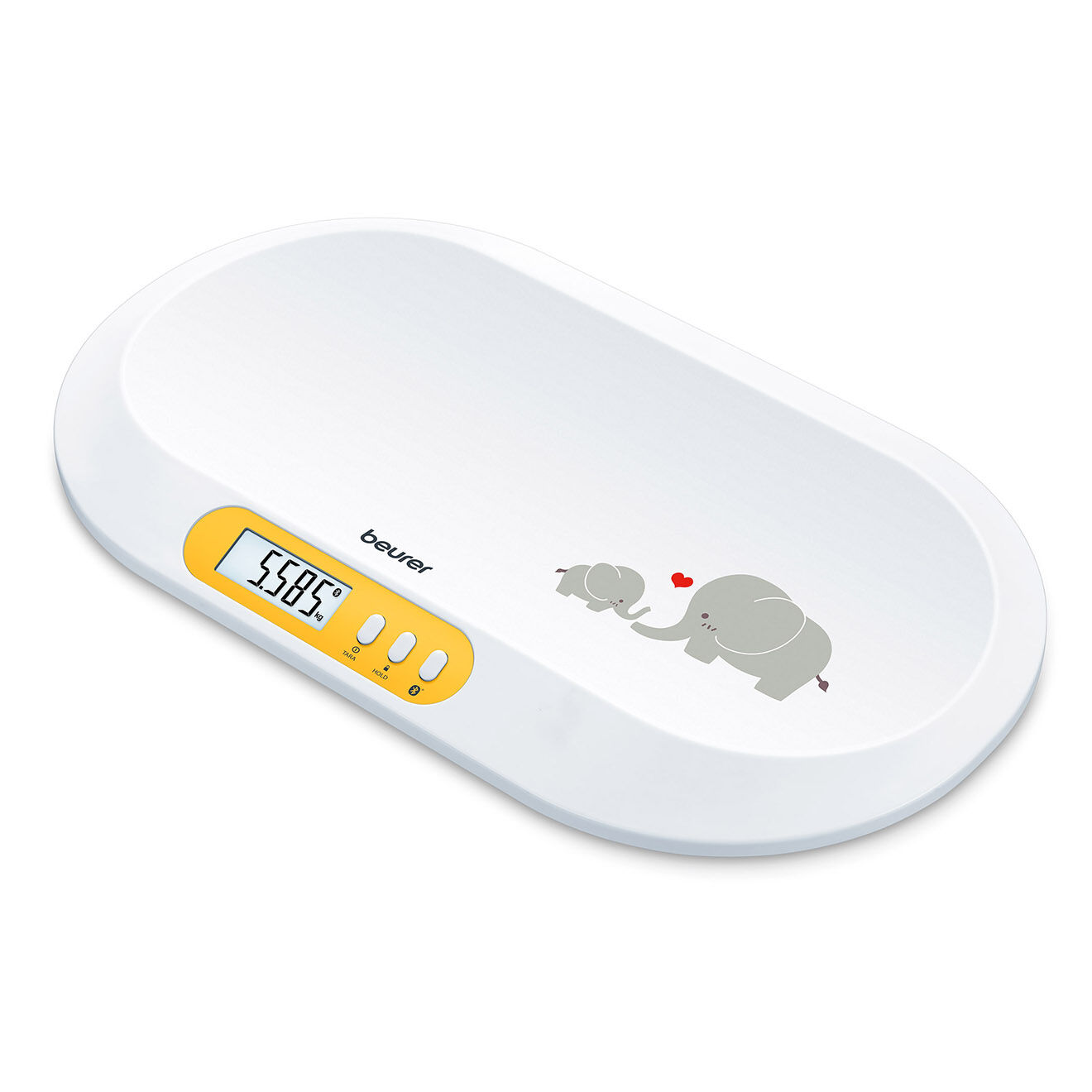 Beurer Pèse-bébé connecté blanc/orange - 20kg