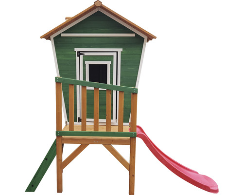 Speelhuis op palen met trap 218 x 175 x 204 cm groen