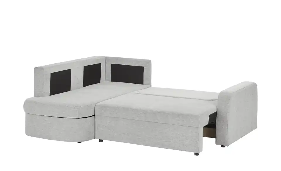 Ecksofa Silbergrau links
