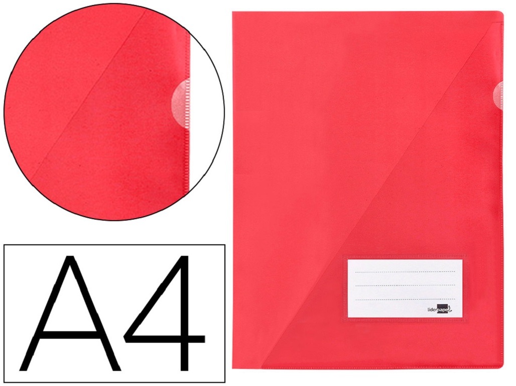 PASTA DOSSIER A4 POLIPROPILENO LIDERPAPEL VERMELHO TRANSLUCIDO