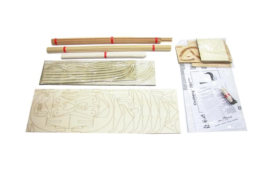 Bausatz Wikingerschiff Oseberg special, 860 mm 1:25<br>Wikinger Segelschiff Modellbausatz